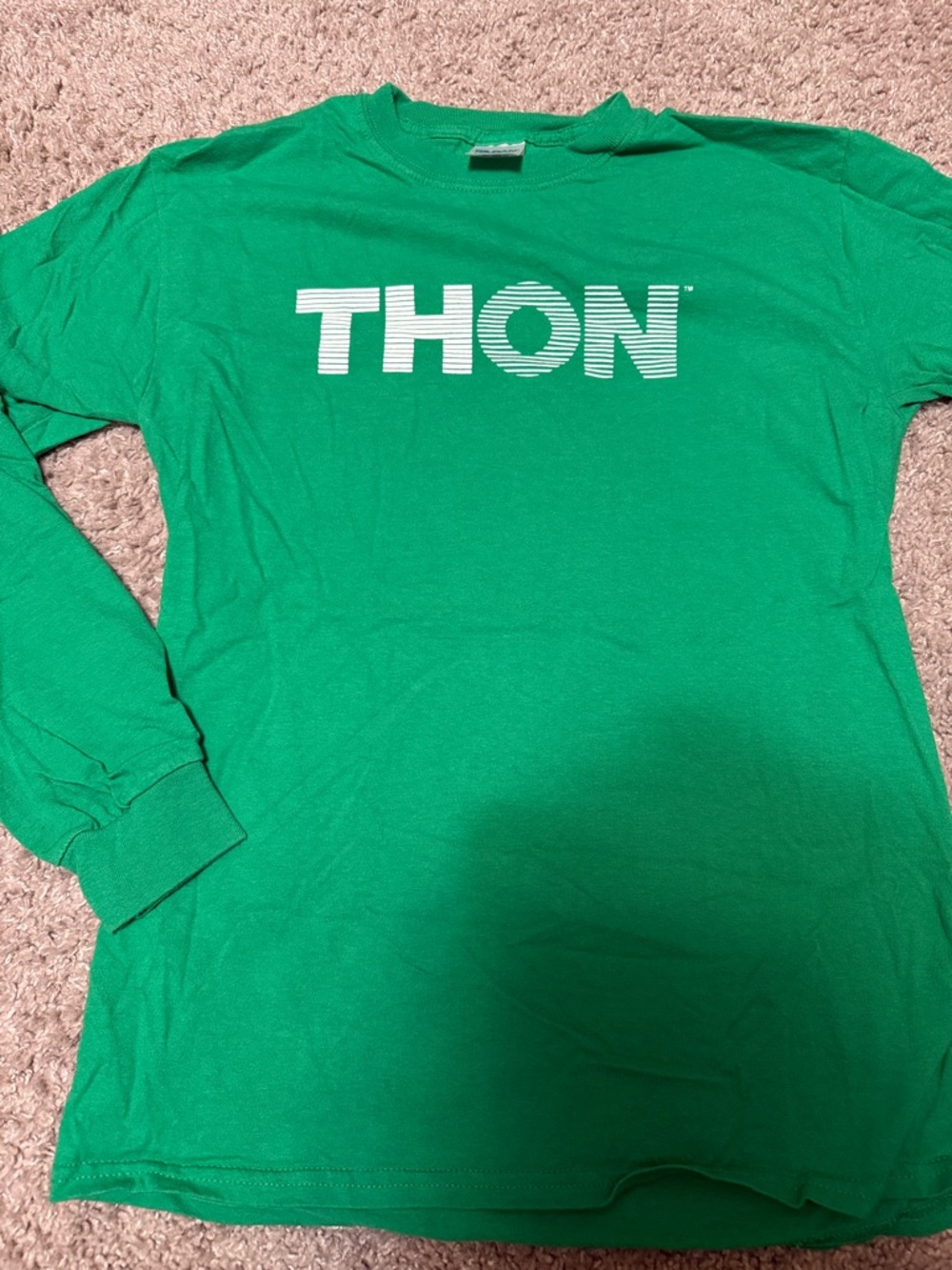 Gildan Tee with White THON Striped Logo. 2016 and many prior logos since 1973 - Picture 1 of 3